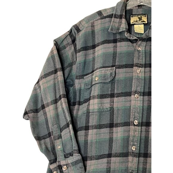 VNT Field & Stream Men's Plaid Flannel Button-Down Large Shacket - Picture 2 of 10